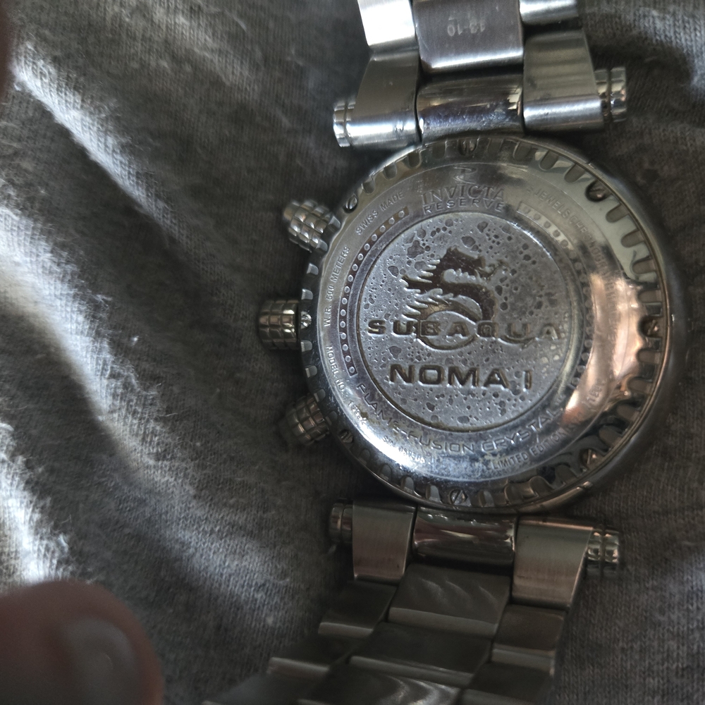 Invicta Silver Chronograph Watch with Red Accents - Picture 6 of 6